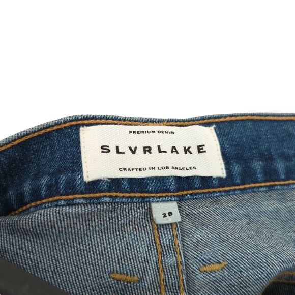 SLVRLAKE Women 28 Beatnik Jeans Promise Land Blue Ankle High Rise Slim Denim NEW - Picture 5 of 10